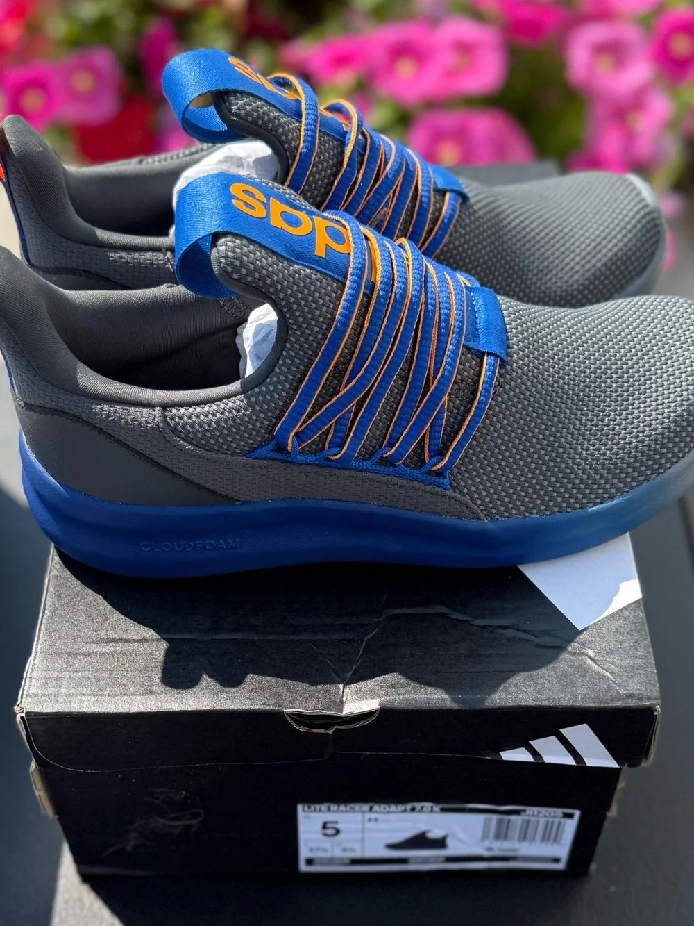 New ADIDAS adidas kids Lite Racer Adapt 7.0 Shoes Sneakers Size 5